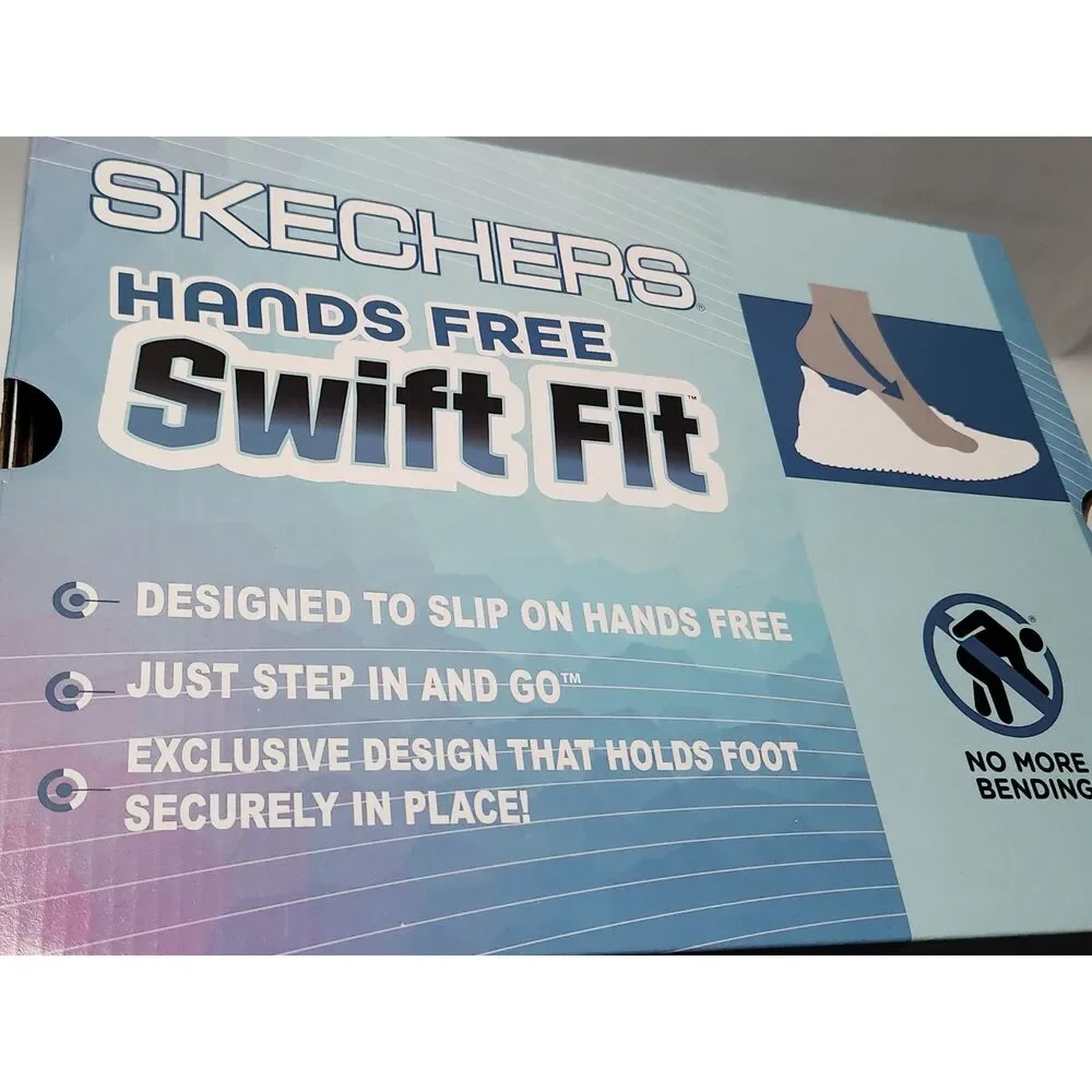 SKECHERS Swift‑Fit Hands Free Sneakers Women's 10 Black Purple - Picture 3 of 12